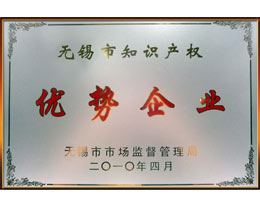 吉致荣誉证书：优势企业